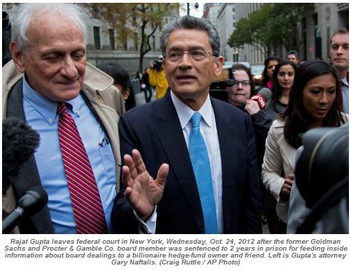 Ex-Goldman Board Member Boss Rajat Gupta Sentenced for Insider Trading